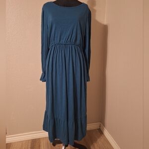 3 For $21 XL Maternity/nursing Teal Long Sleeve Dress